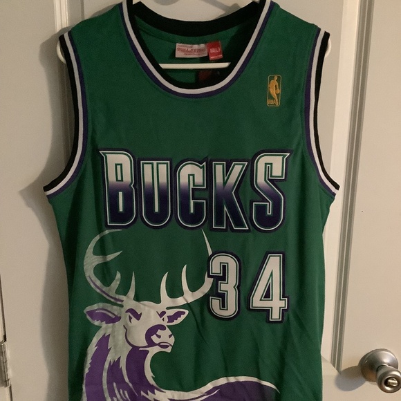 Ray Allen Milwaukee Bucks Throwback NBA Jersey Mens Large - Picture 1 of 8